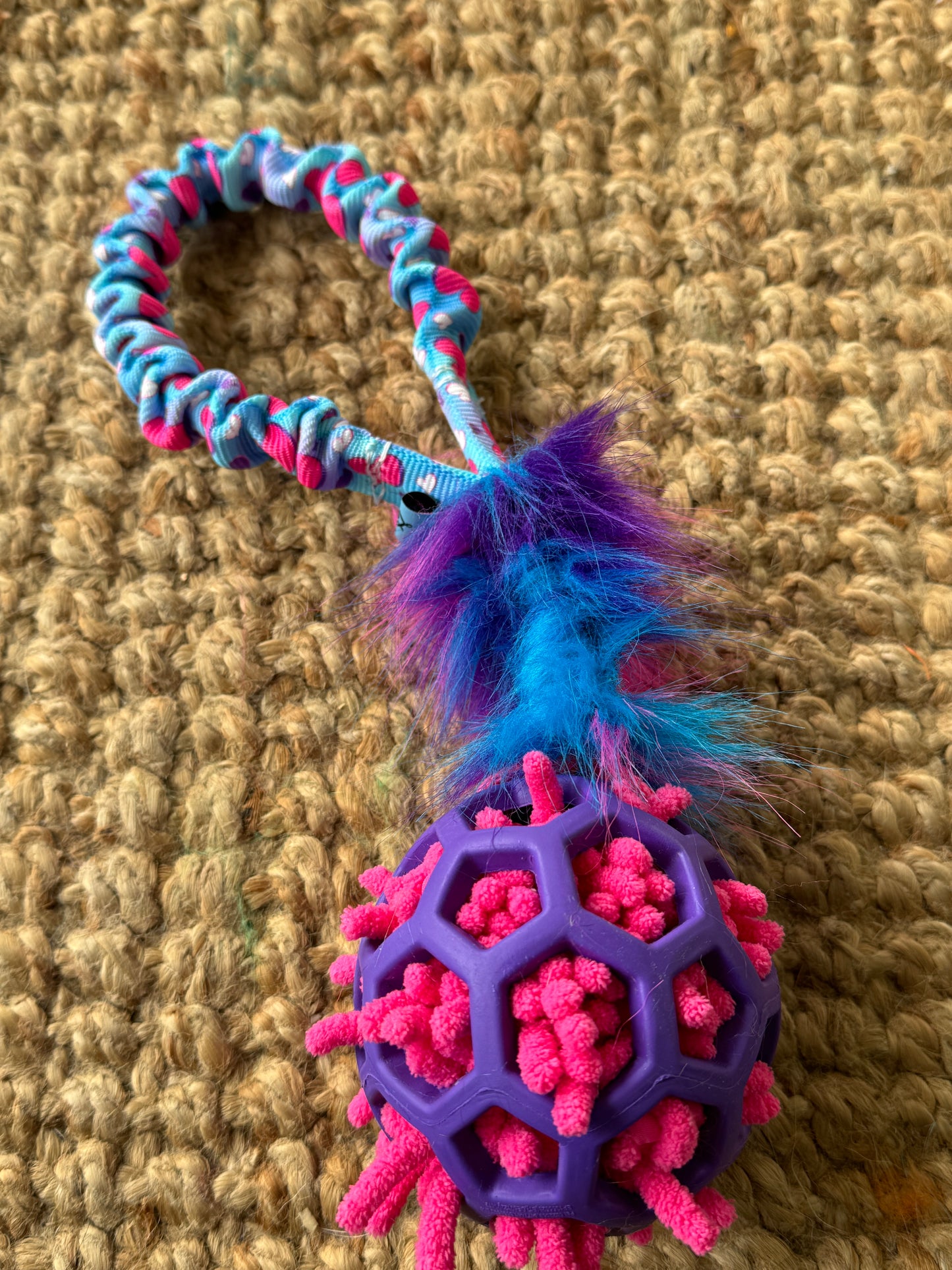 Moppy stuffed JW Hol-ee Roller Ball Tugs - Pocket Handle