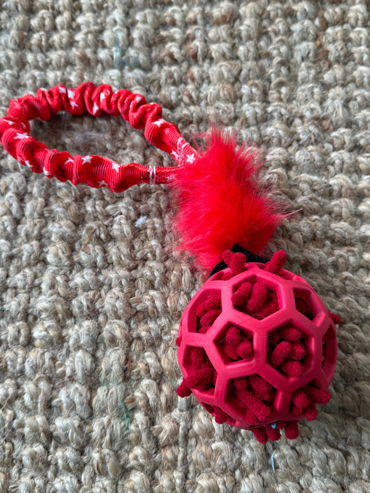 Moppy stuffed JW Hol-ee Roller Ball Tugs - Pocket Handle