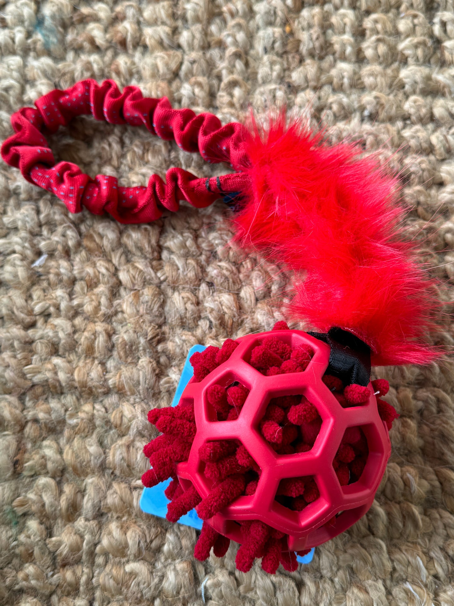 Moppy stuffed JW Hol-ee Roller Ball Tugs - Pocket Handle