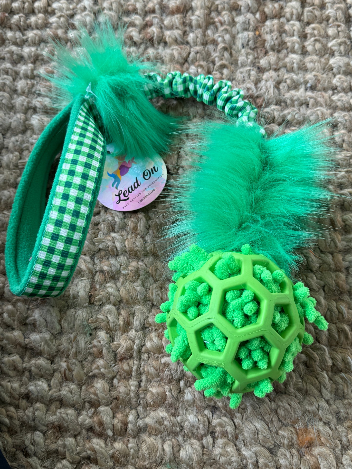 Moppy stuffed JW Hol-ee Roller Ball Tugs - Regular Handle
