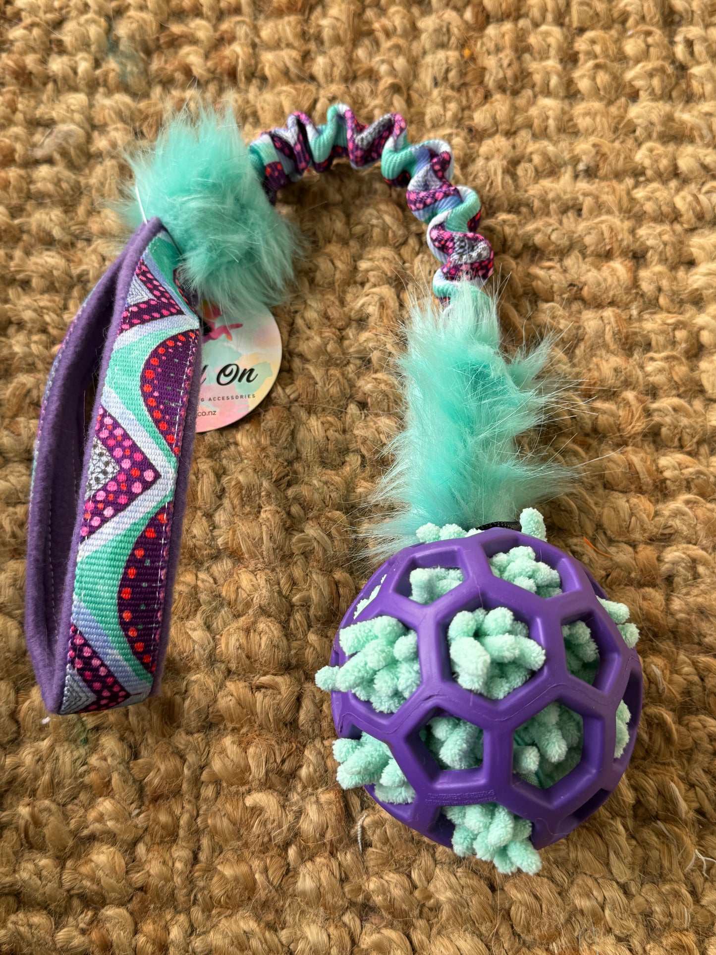 Moppy stuffed JW Hol-ee Roller Ball Tugs - Regular Handle
