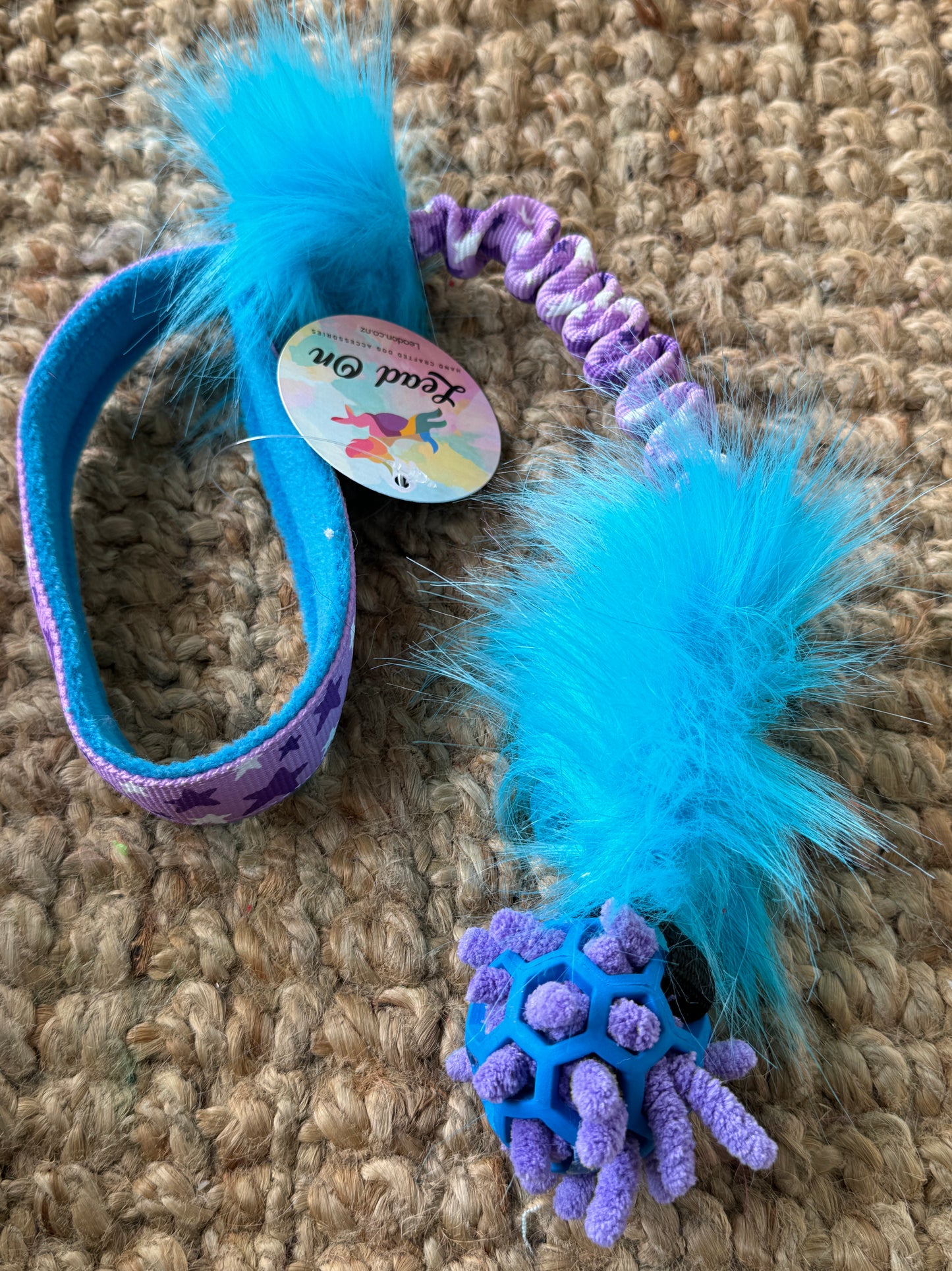 Moppy stuffed JW Hol-ee Roller Ball Tugs - Regular Handle