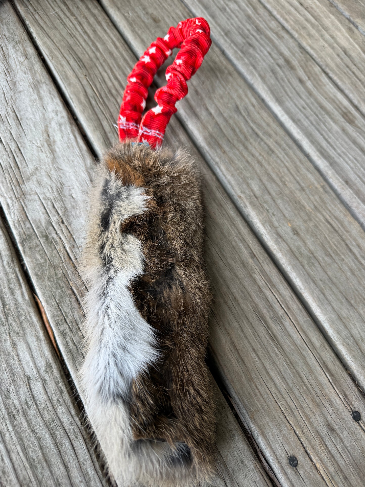 Rabbit Fur Tug- Pocket and Regular Handle