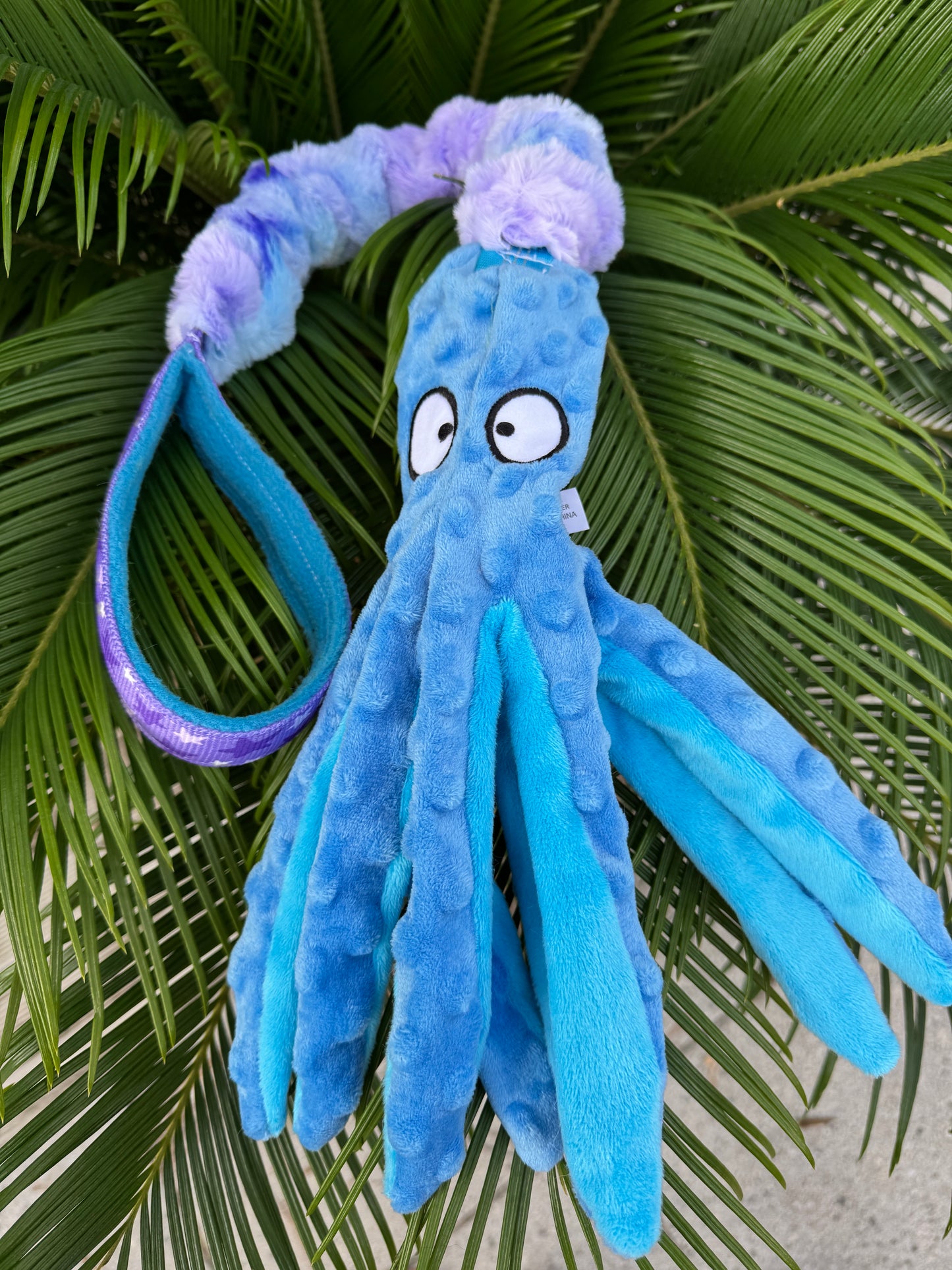 Plush Octopus with Bungee covered plush handle
