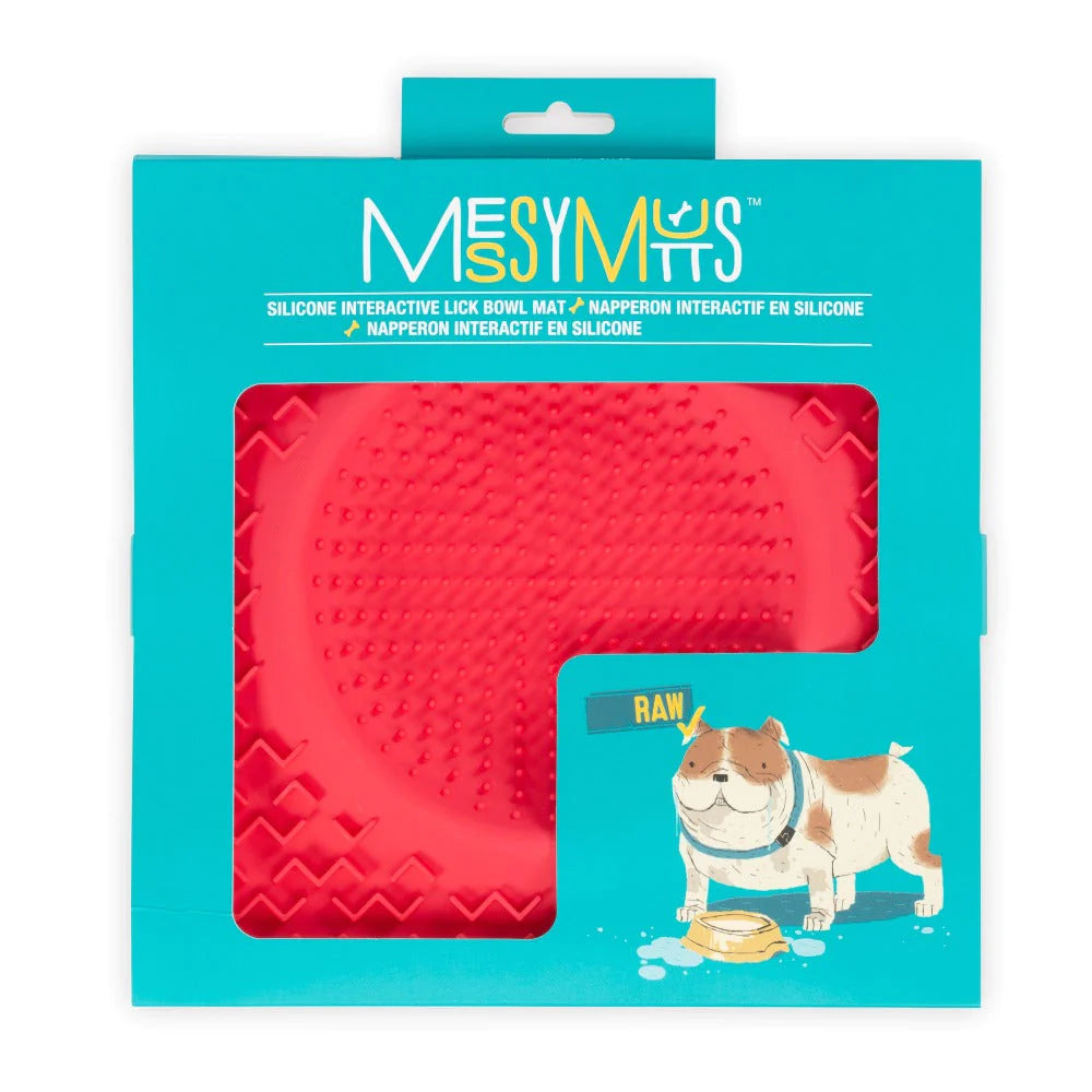 NEW! MESSY MUTTS - SILICON THERAPEUTIC LICKING BOWL MAT