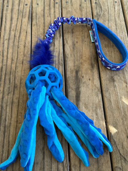 JW Roller Ball Tugs - Octopus Crinkle/Squeak stuffed