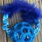 JW Holee Roller Balls with Bungee Ring & Faux Fur