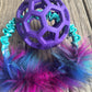 JW Holee Roller Balls with Bungee Ring & Faux Fur