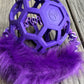 JW Holee Roller Balls with Bungee Ring & Faux Fur