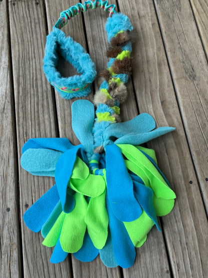 Bungee Possum Fur Braided Tugs with Tassel