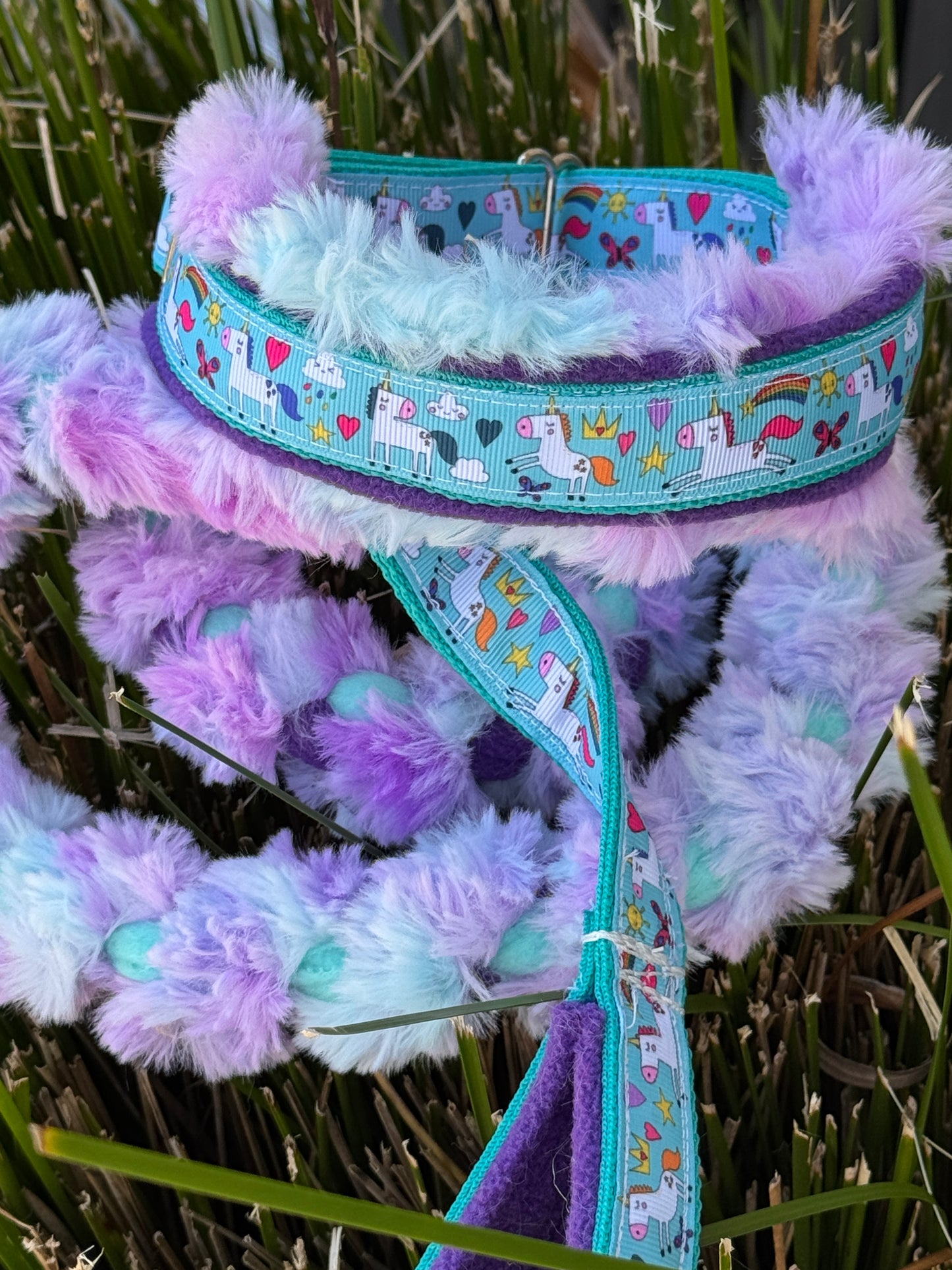Fluffy Braided Adjustable Limited Slip Lead Sets - Pre-made