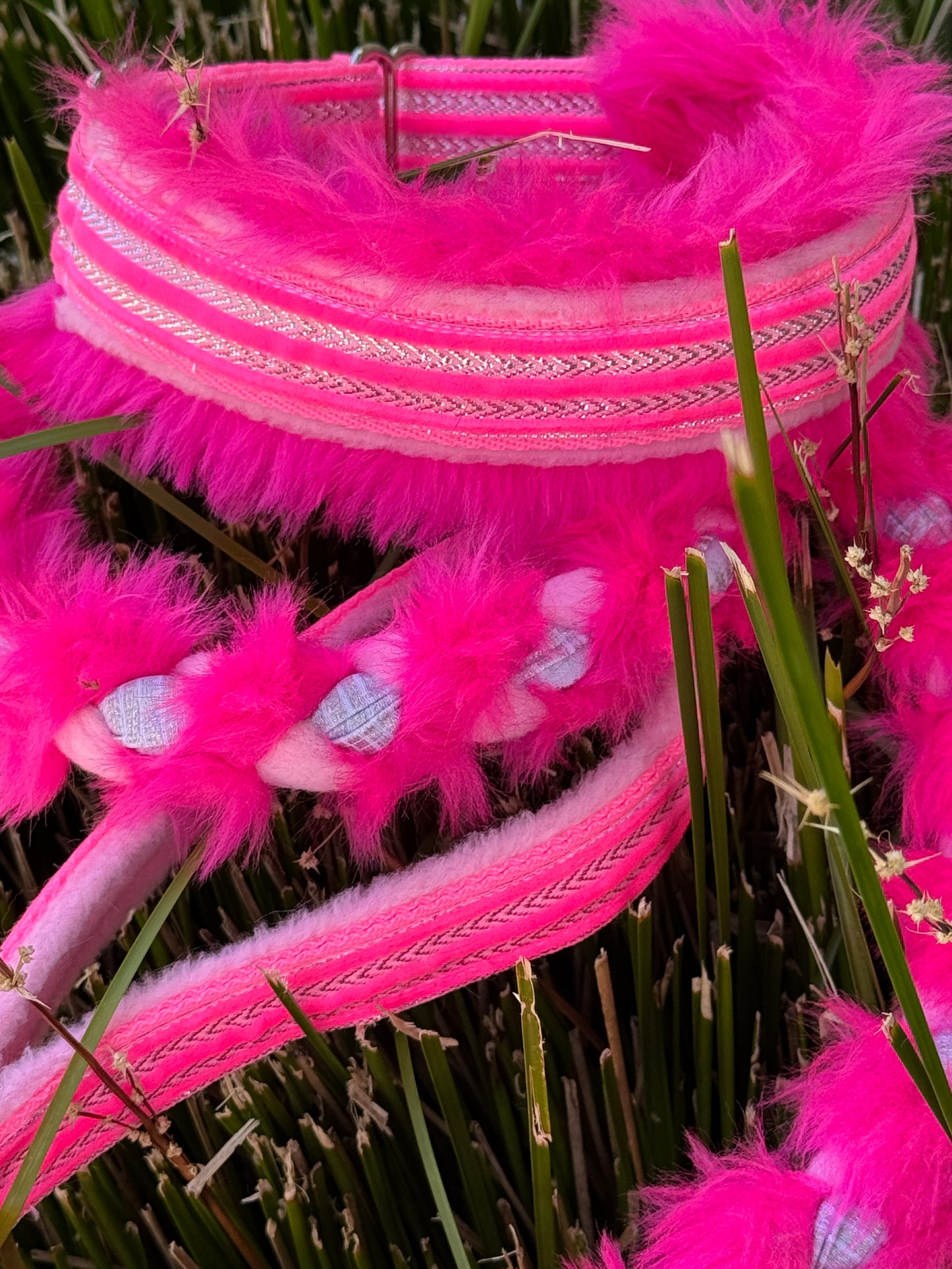 Fluffy Braided Adjustable Limited Slip Lead Sets - Pre-made