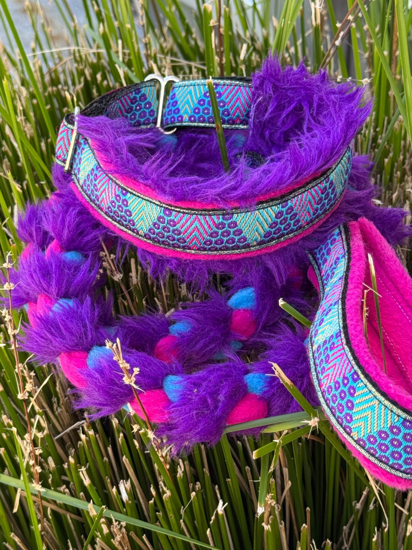 Fluffy Braided Adjustable Limited Slip Lead Sets - Pre-made