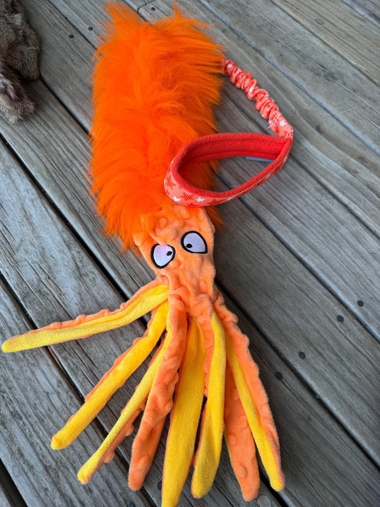 Sheepy or Rabbit Chaser with Octopus Crinkle/Squeak stuffed