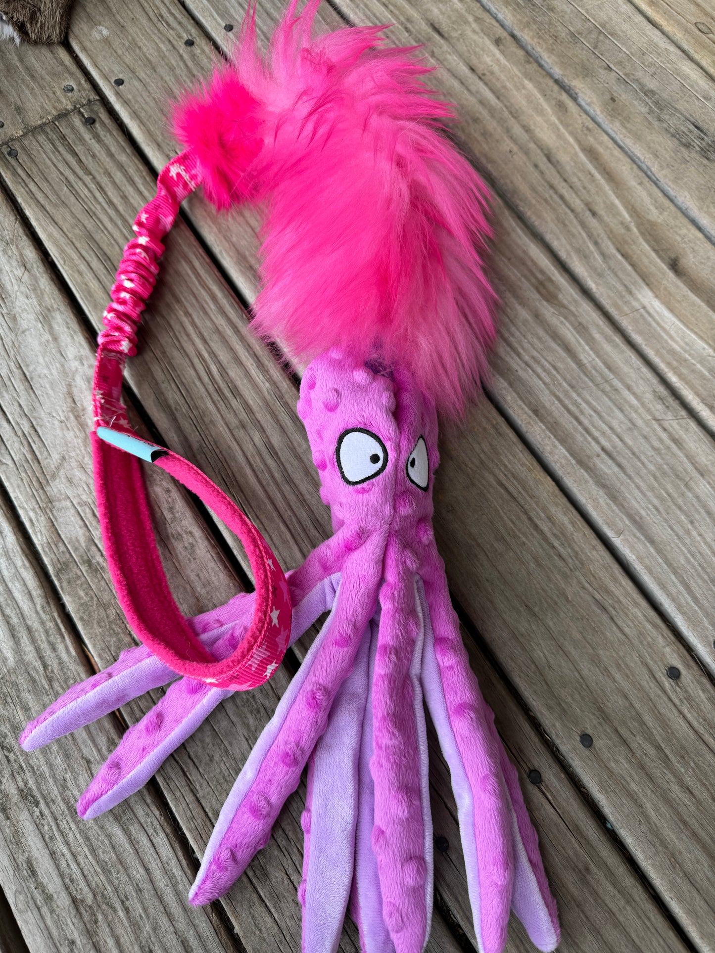 Sheepy or Rabbit Chaser with Octopus Crinkle/Squeak stuffed