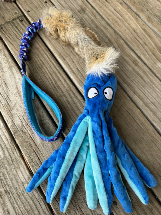 Sheepy or Rabbit Chaser with Octopus Crinkle/Squeak stuffed