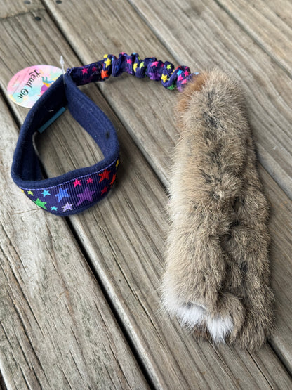 Rabbit Fur Tug- Pocket and Regular Handle