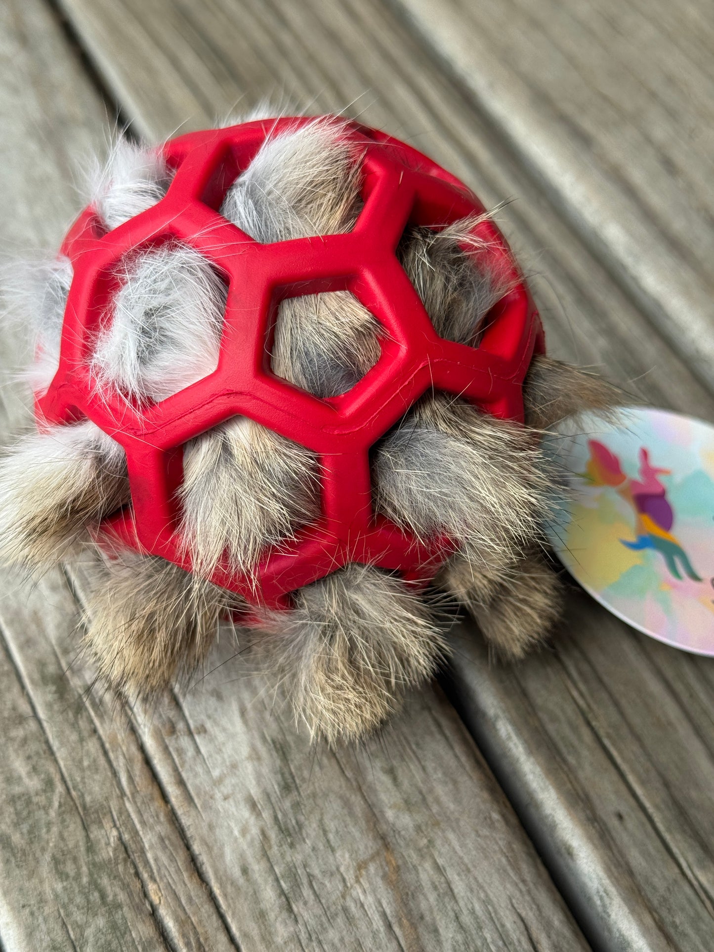 Rabbit Fur Stuffed Ball