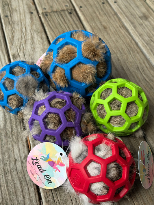 Rabbit Fur Stuffed Ball