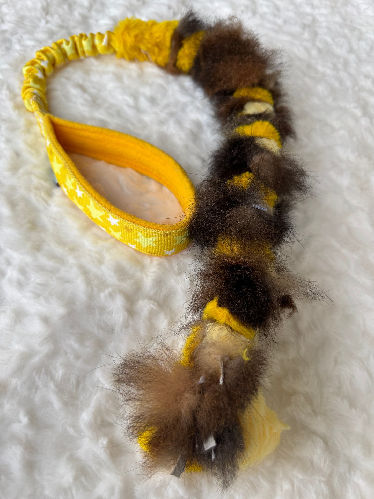 Bungee Rabbit or Possum Fur Braided Tugs