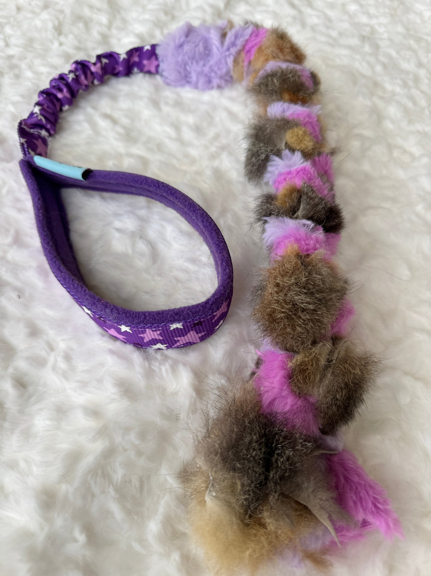 Bungee Rabbit or Possum Fur Braided Tugs