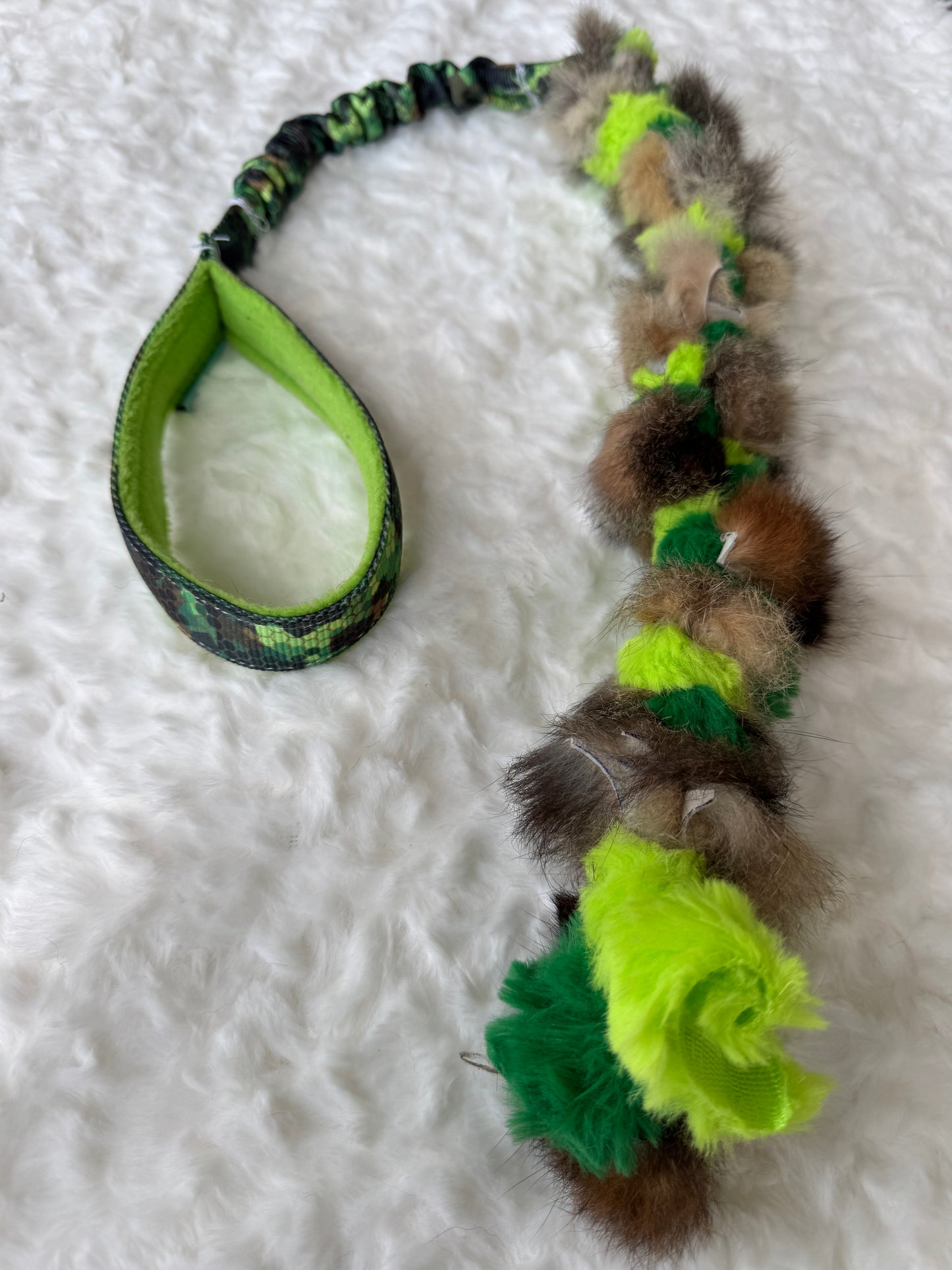 Bungee Rabbit or Possum Fur Braided Tugs