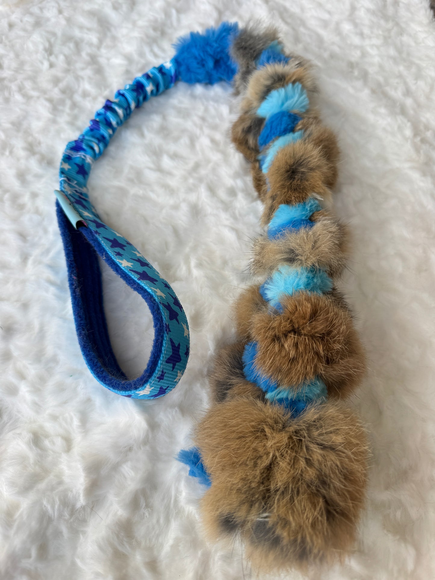 Bungee Rabbit or Possum Fur Braided Tugs