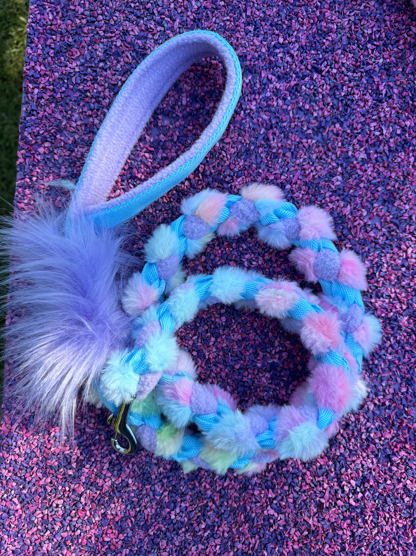 Pastel Fluffy braided Tug Leads