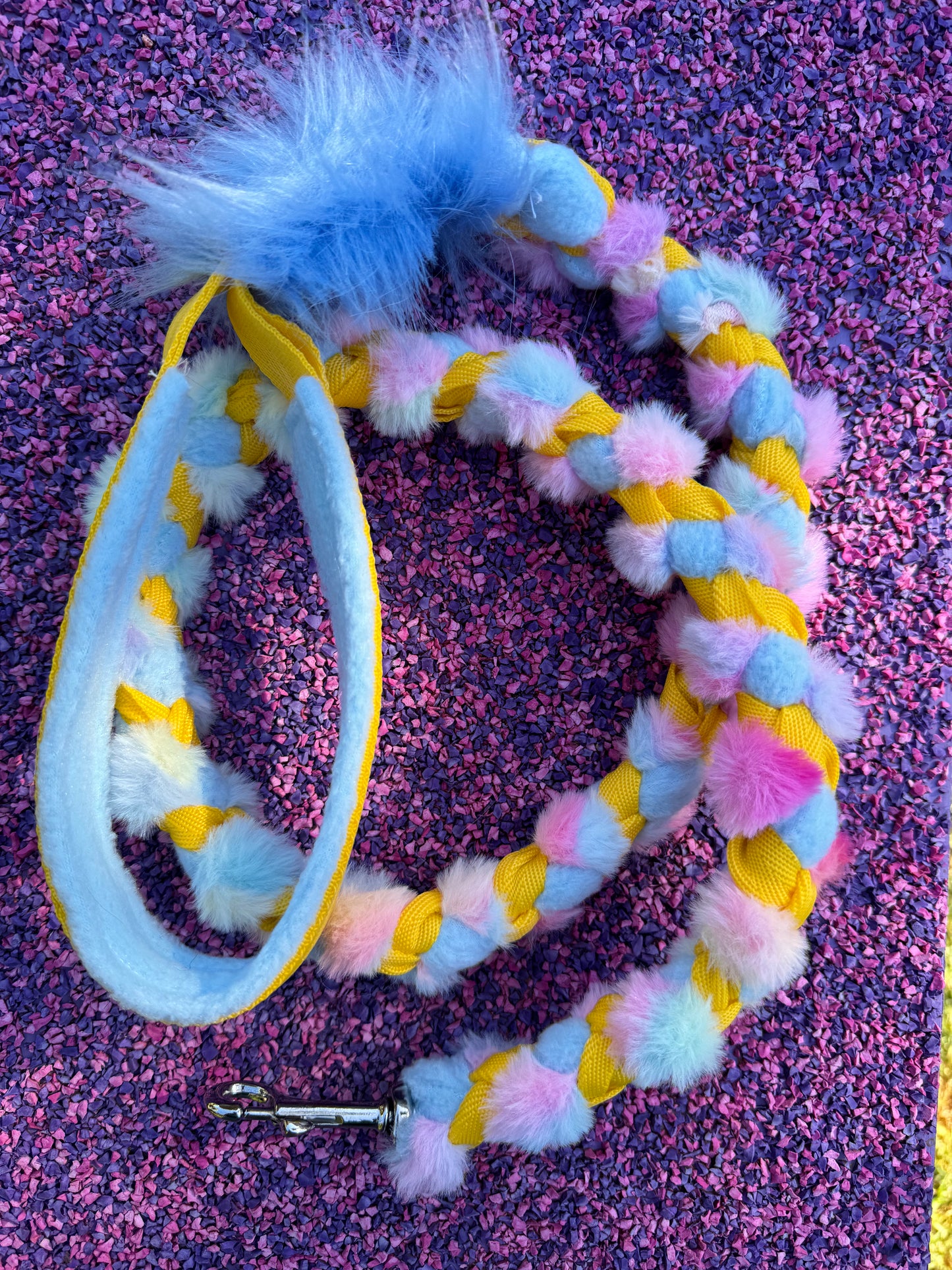Pastel Fluffy braided Tug Leads