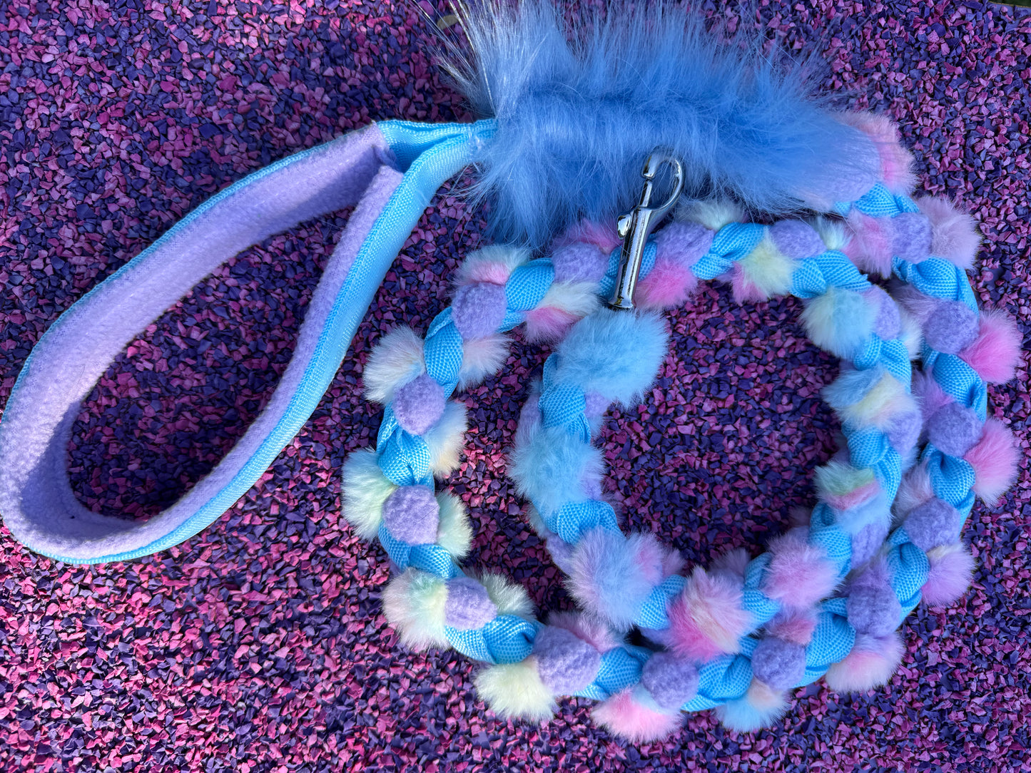 Pastel Fluffy braided Tug Leads