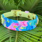Pre-Made Small Marbled Painted BioThane Collar