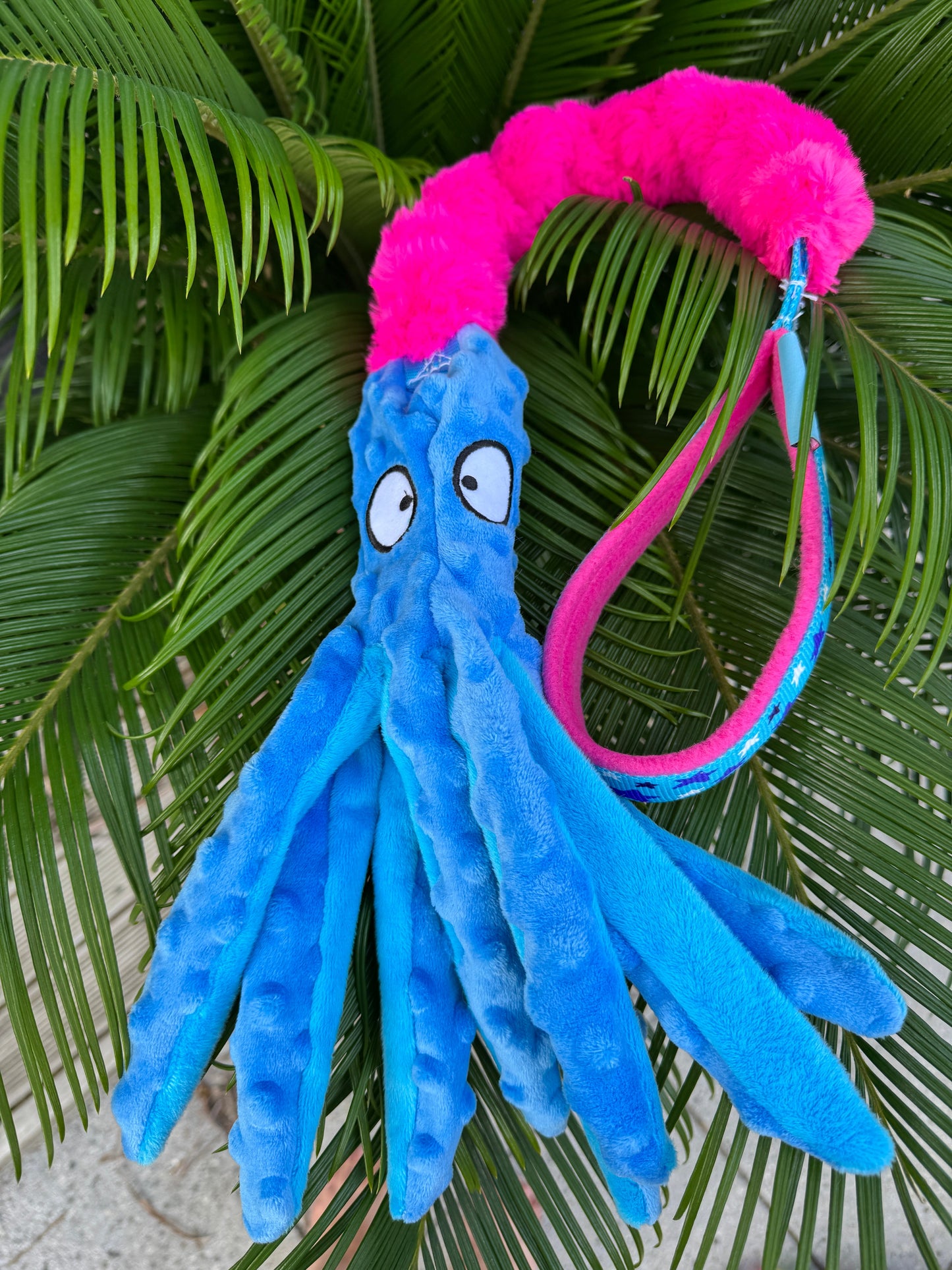 Plush Octopus with Bungee  covered plush handle