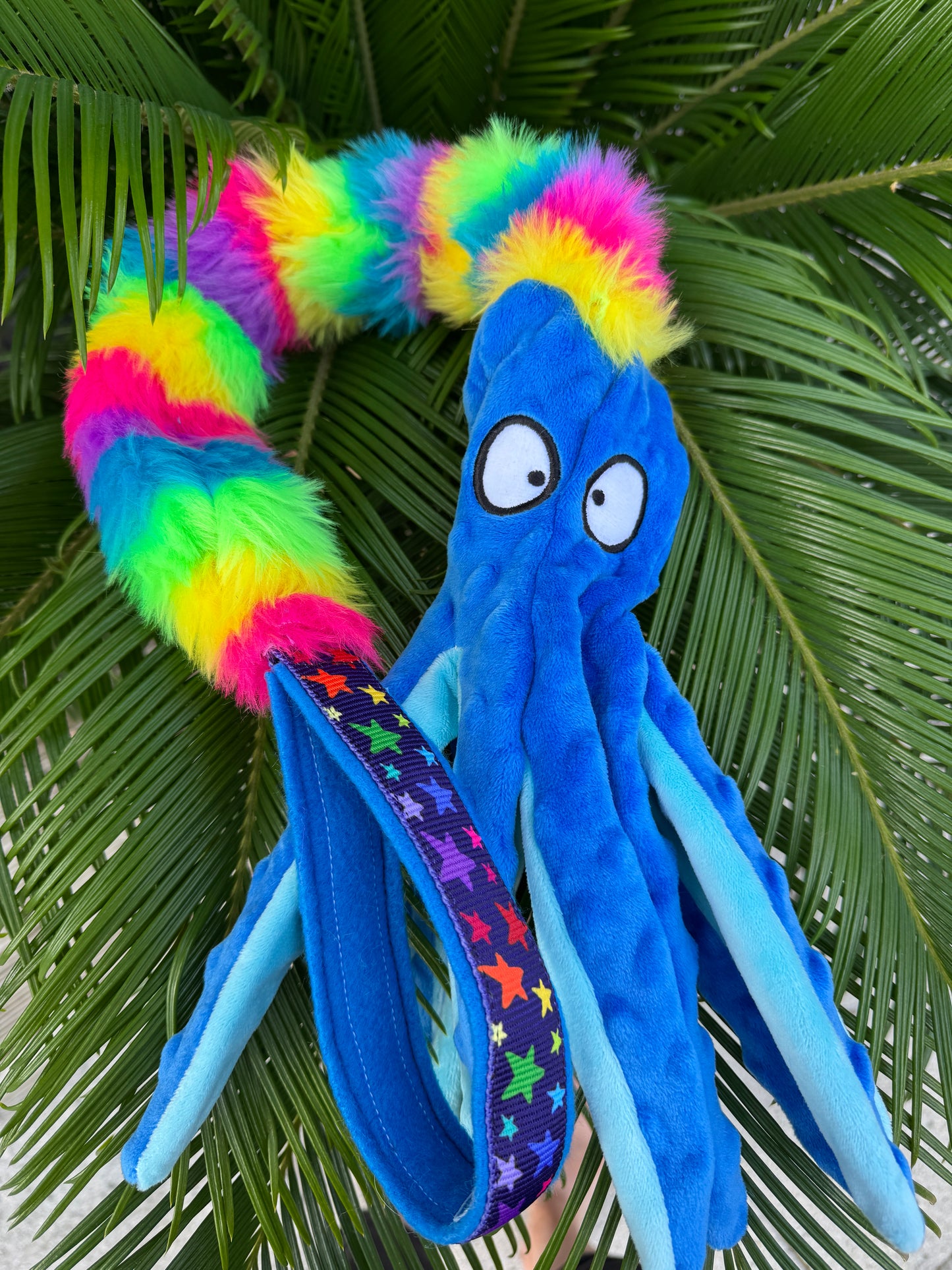 Plush Octopus with Bungee  covered plush handle