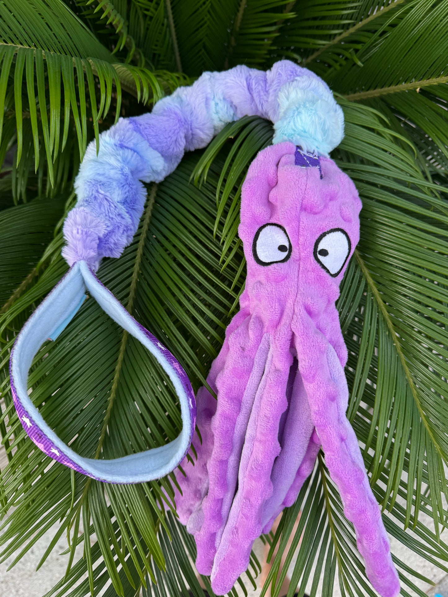 Plush Octopus with Bungee  covered plush handle