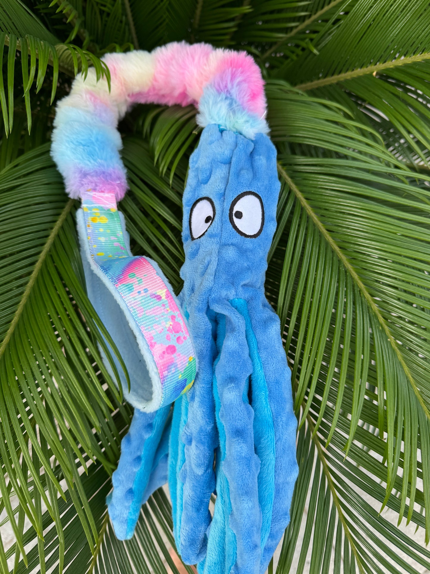 Plush Octopus with Bungee  covered plush handle