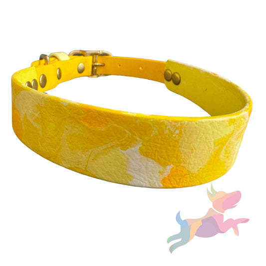 Pre-Made Large Marbled Painted BioThane Collars
