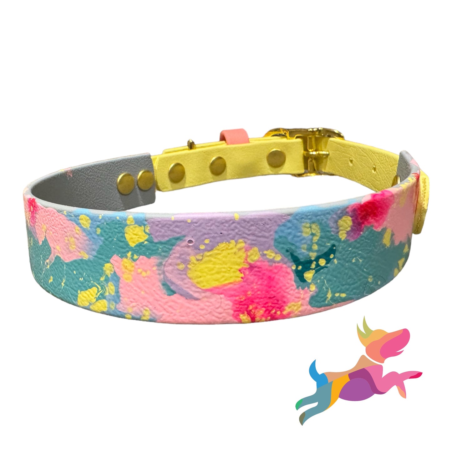 Pre-Made Large Marbled Painted BioThane Collars