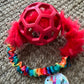 JW Holee Roller Balls with Bungee Ring & Faux Fur