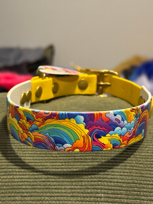 SALE Pre-Made  UV Printed BioThane Collars