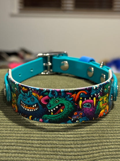 SALE Pre-Made  UV Printed BioThane Collars