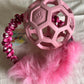 JW Holee Roller Balls with Bungee Ring & Faux Fur