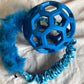 JW Holee Roller Balls with Bungee Ring & Faux Fur