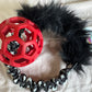 JW Holee Roller Balls with Bungee Ring & Faux Fur