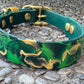 Pre-Made Medium Marbled Painted BioThane Collars