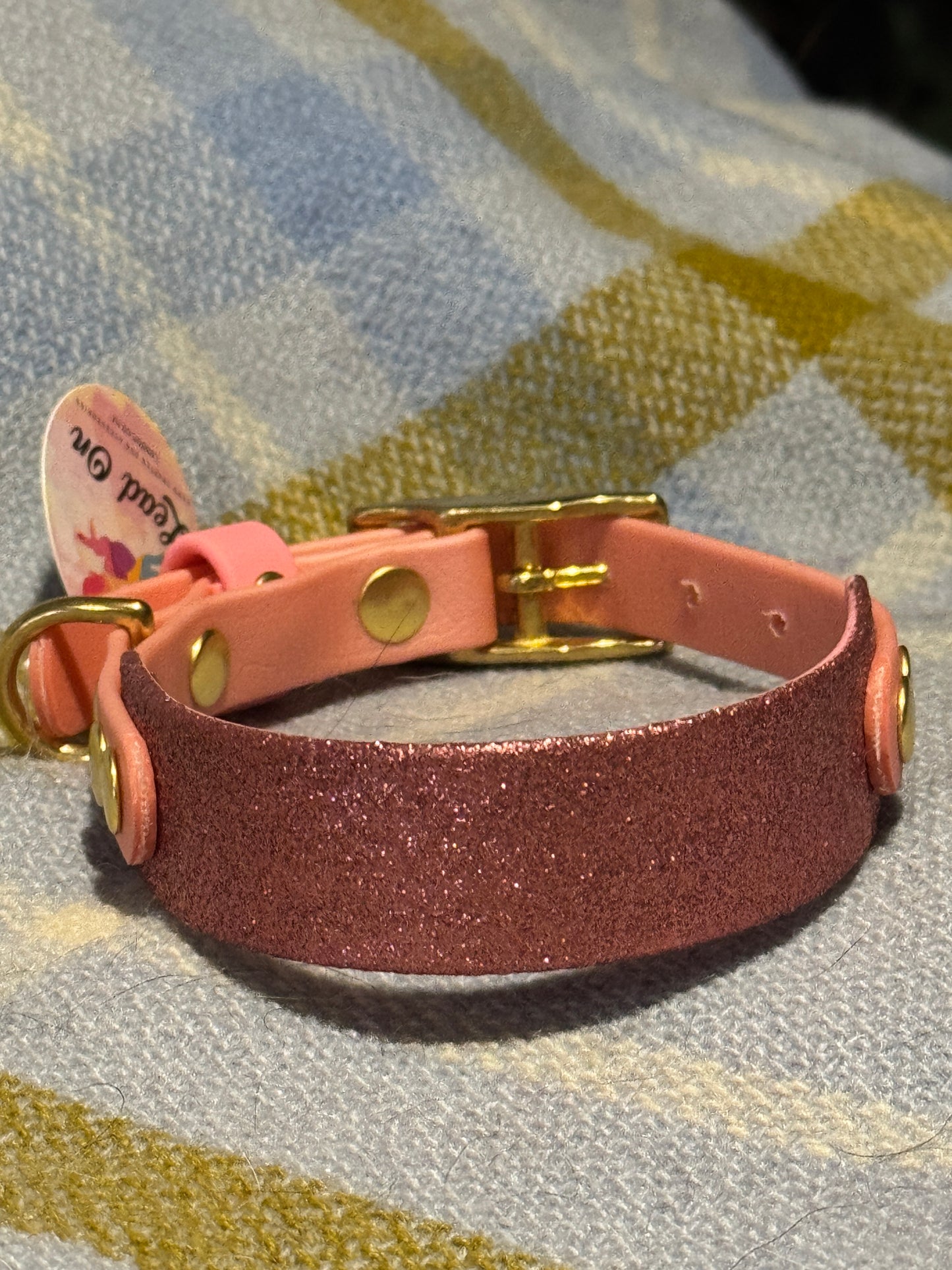 Sparkly Glitter Painted BioThane Collars