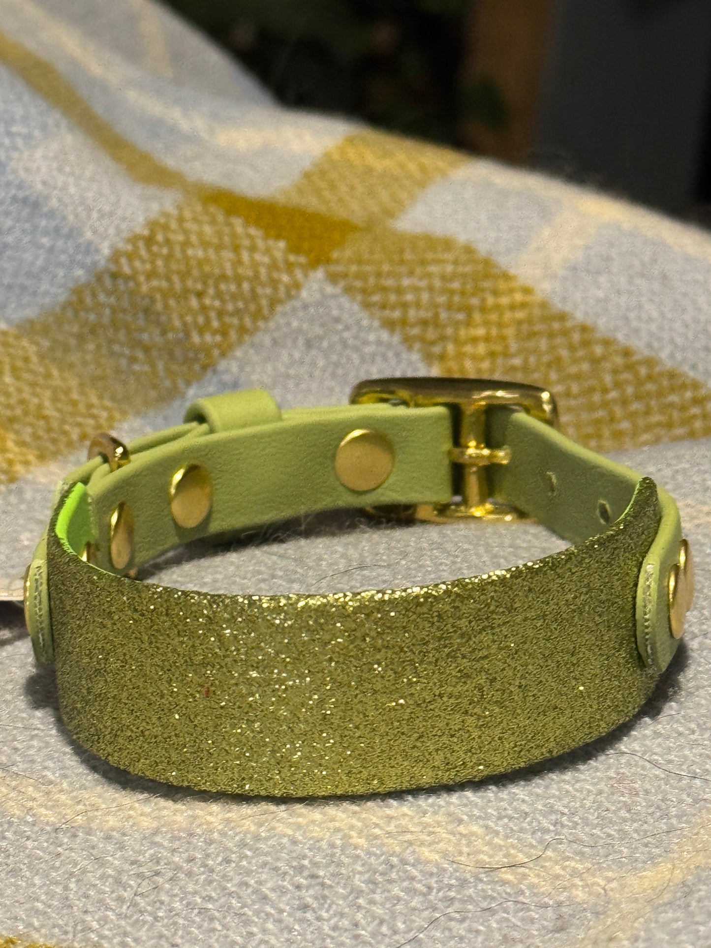 Sparkly Glitter Painted BioThane Collars