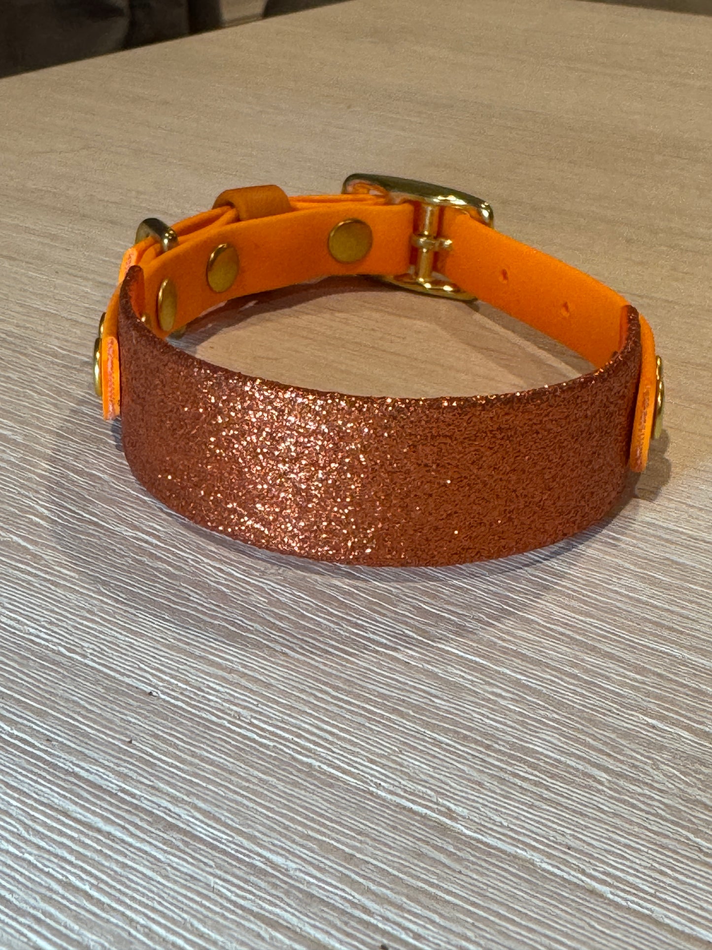 Sparkly Glitter Painted BioThane Collars