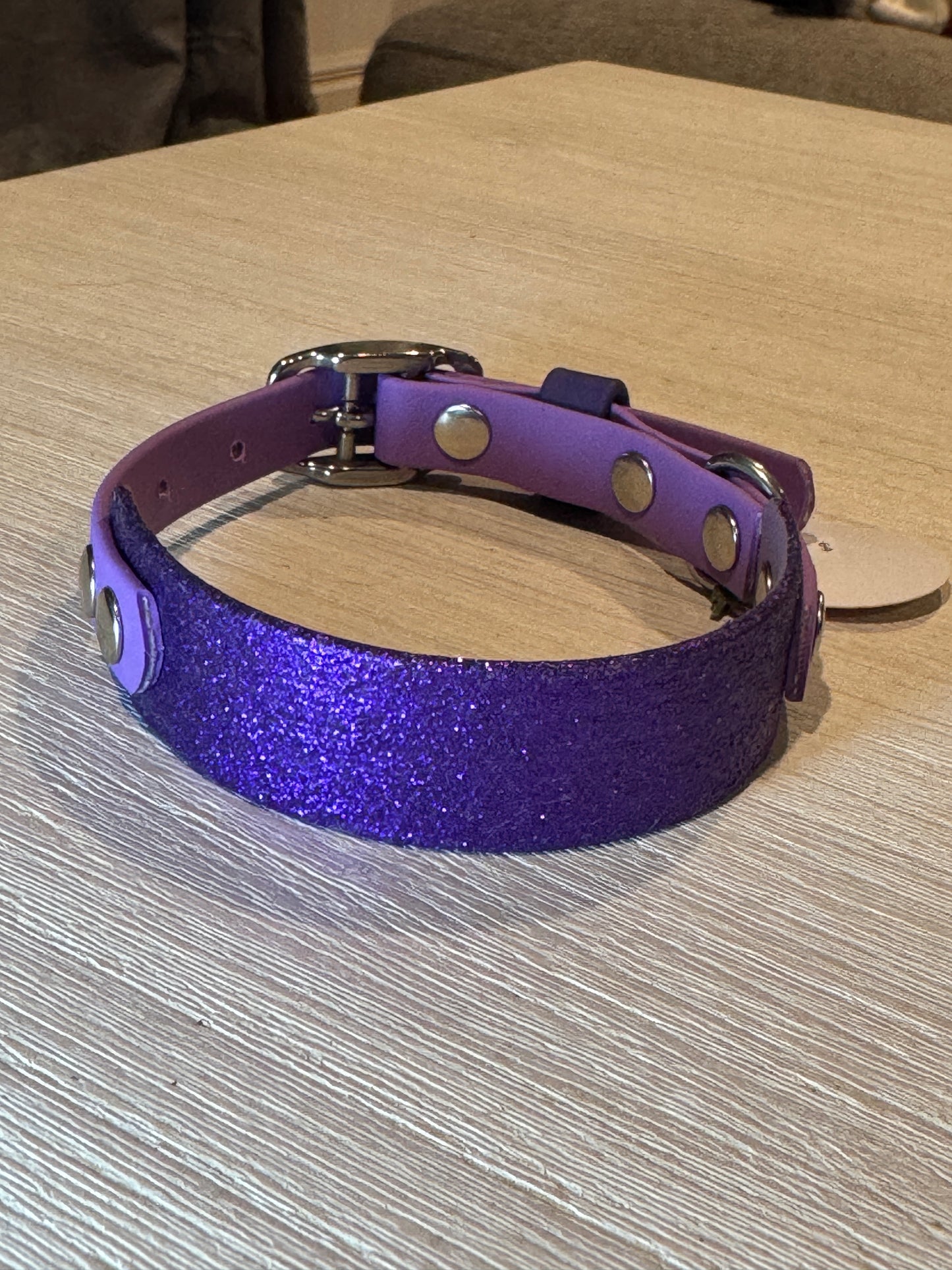 Sparkly Glitter Painted BioThane Collars
