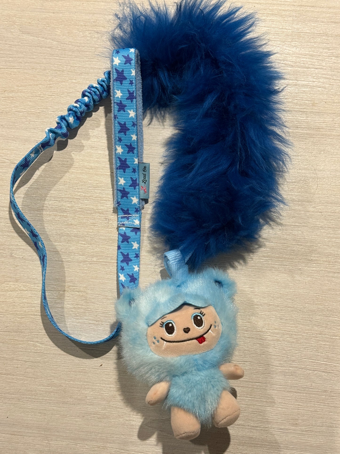 Plush Squeaky Toy - with Sheepy and long bungee handle tug