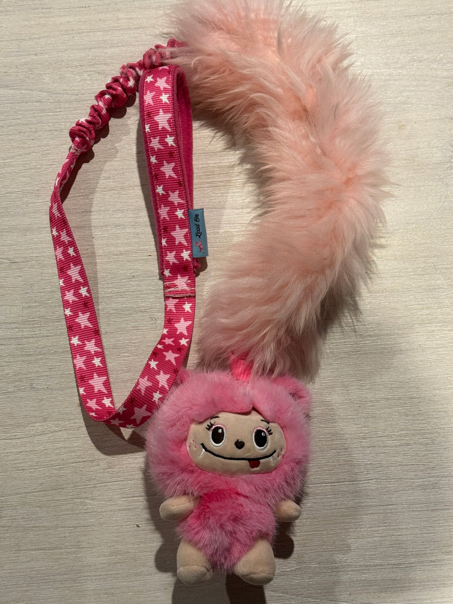 Plush Squeaky Toy - with Sheepy and long bungee handle tug